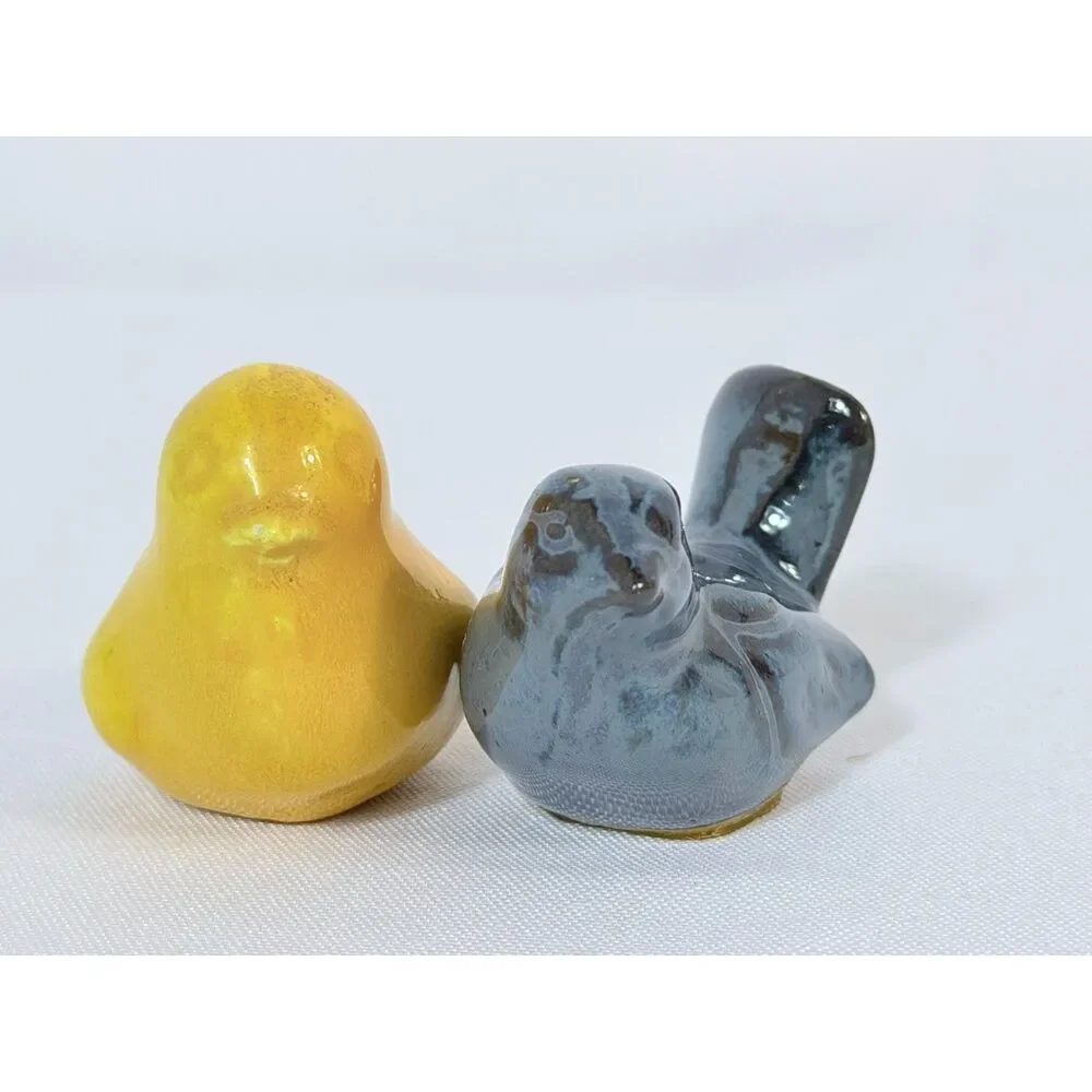 Vintage Bird Water Warble Whistle Shaker Lot of 4 Pheasant Chick Farm Blue